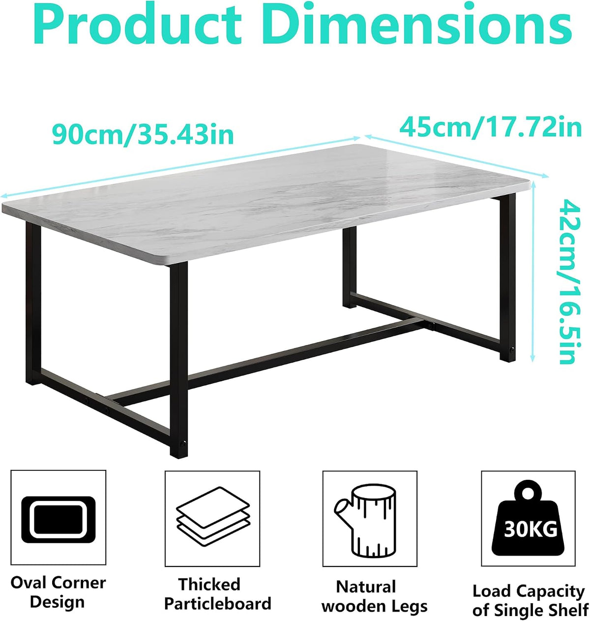 Rectangular Coffee Table with Storage