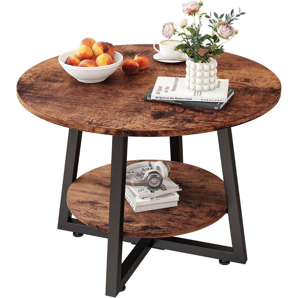 Round Coffee Table with Storage