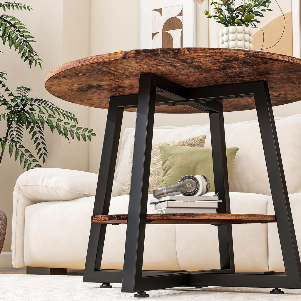 Round Coffee Table with Storage