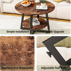 Round Coffee Table with Storage